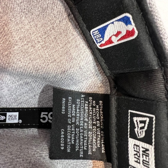 Chicago Bulls New Era Gray Hat 20% Wool Size 8 - Picture 5 of 8